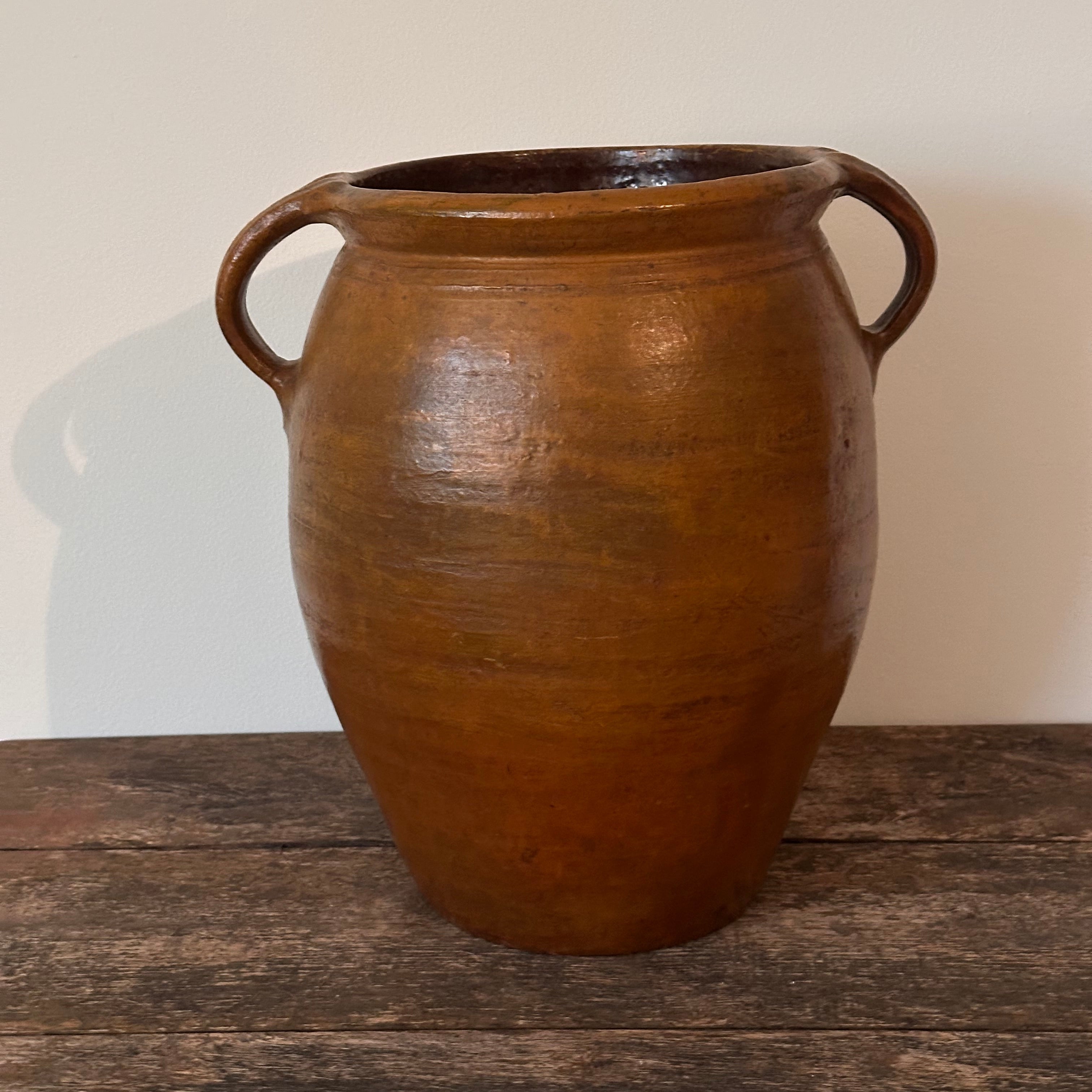 Glaserad större kruka stengods