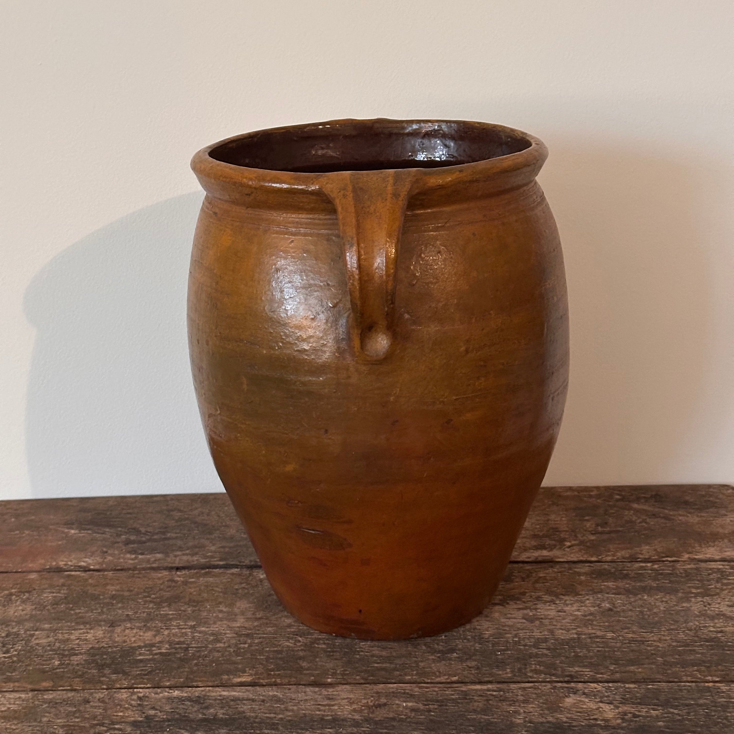 Glaserad större kruka stengods