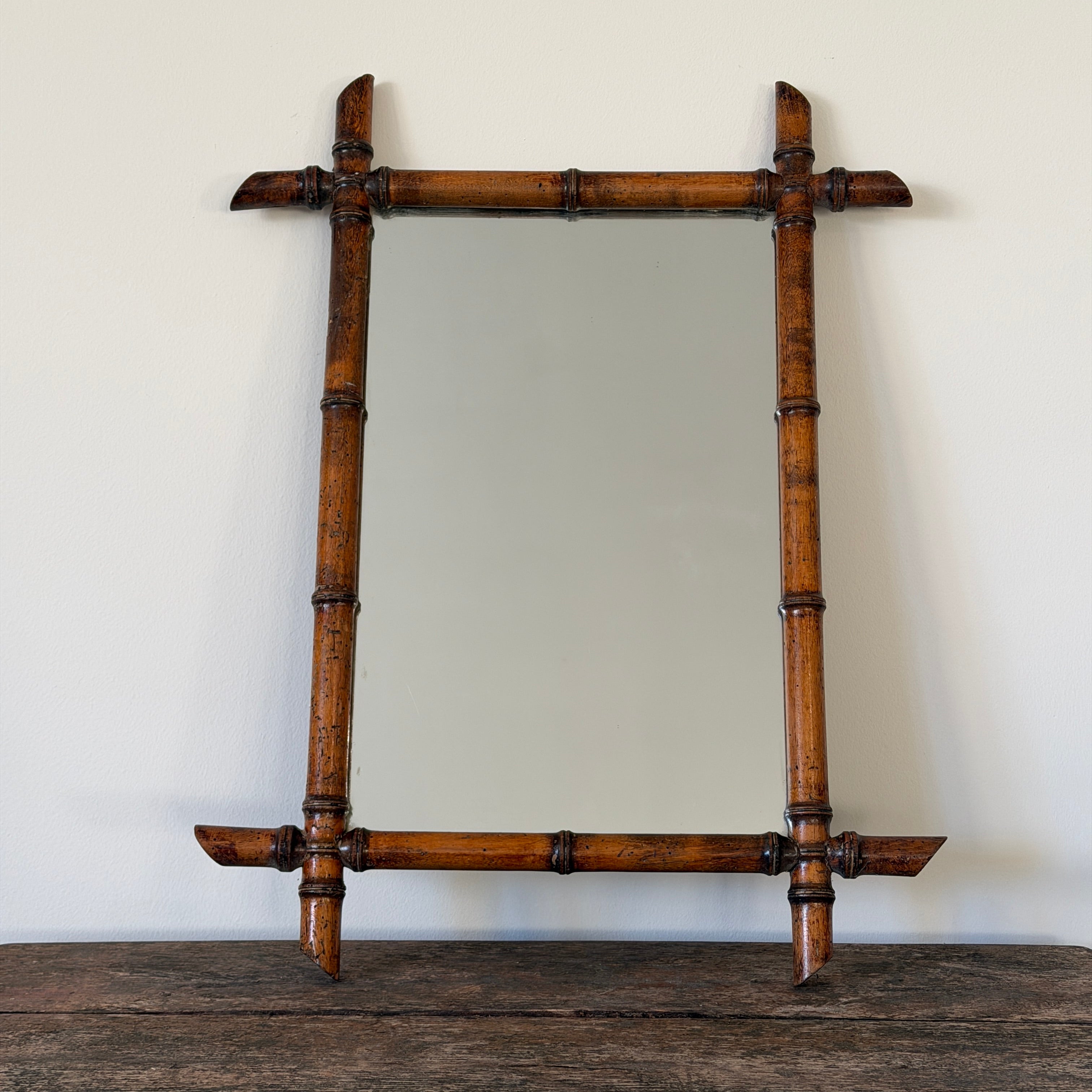 Spegel faux bambu